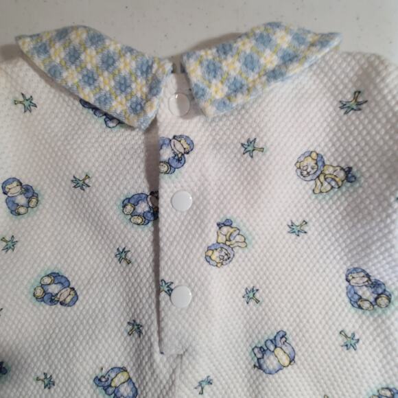 Vtg Mc Baby One Piece Animals Print Baby Girl One Piece Jumpsuit Footie 3-6 mo - Picture 10 of 15